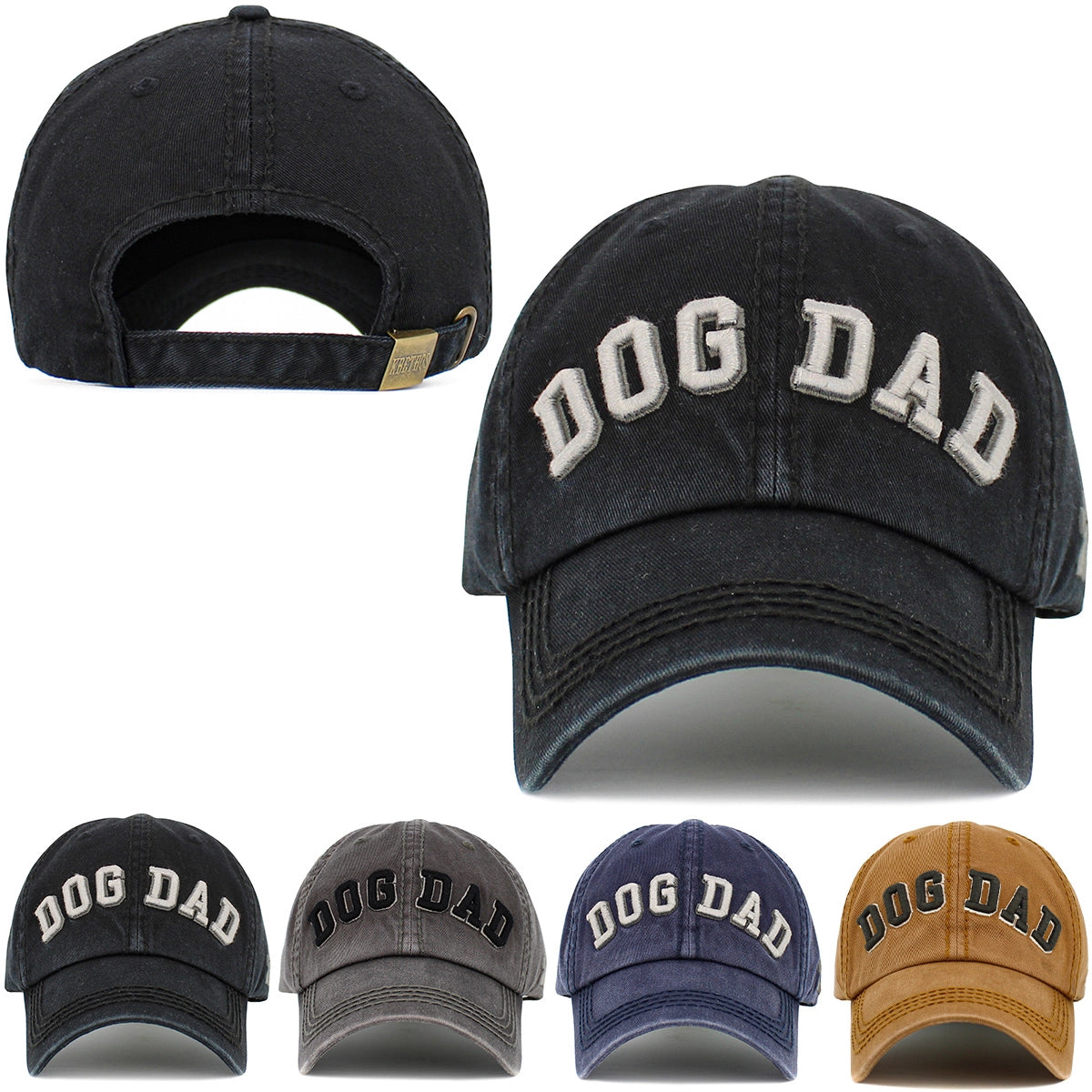 Dog Dad Washed Vintage Ballcap Hat