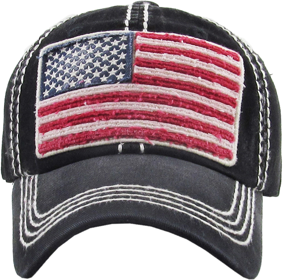 USA Flag Vintage Ballcap Hat