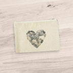 Pebble Heart -  Canvas Zipper Pouch
