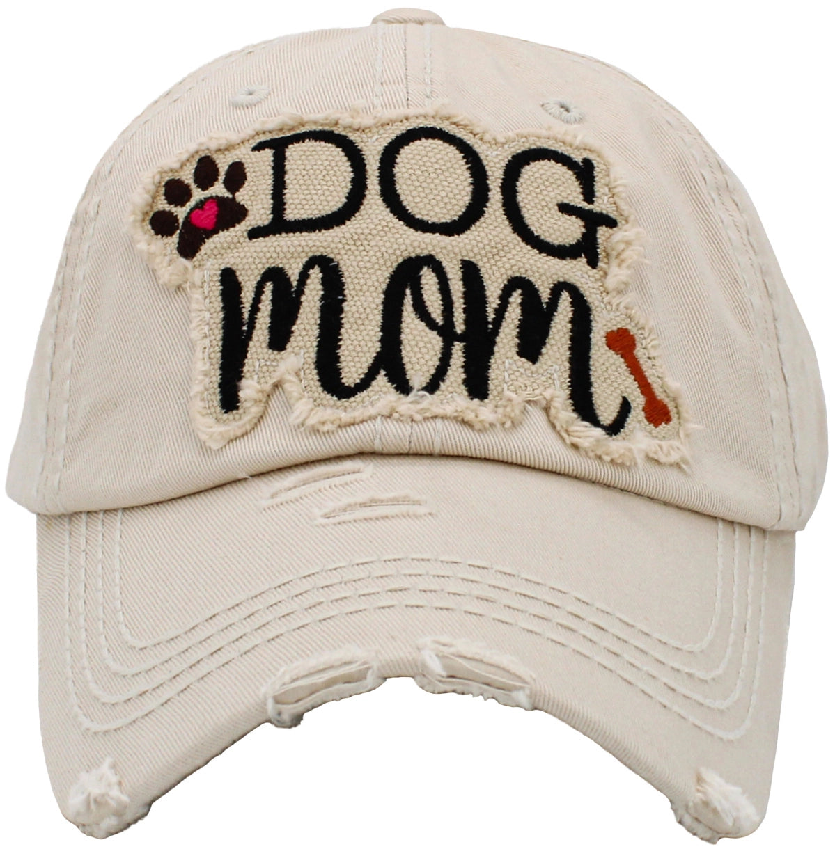 Dog Mom Washed Vintage Ballcap Hat