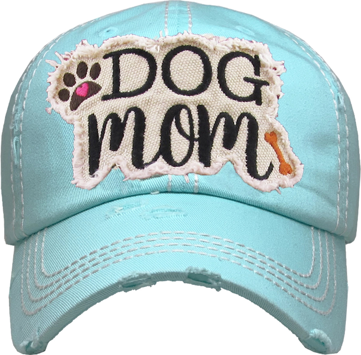 Dog Mom Washed Vintage Ballcap Hat